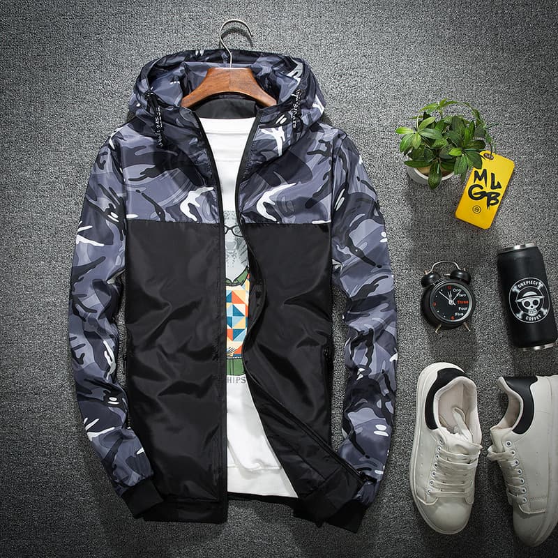Spring men's camouflage universal jacket, trend of season, Korean style 2