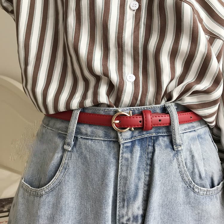 Multicoloured belt, jeans, dress, universal sweater 3