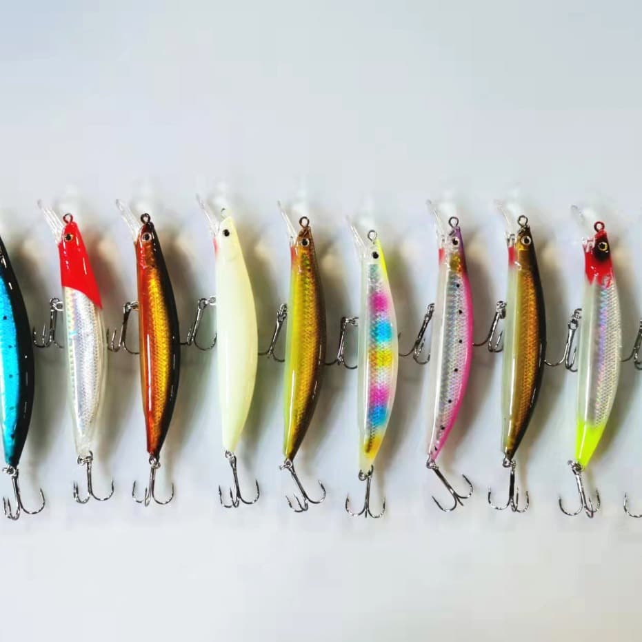 Fake bait Luya bait hard bait cross-border foreign trade far-sea fishing sea bass fishing hard bait luminous Mino 2 4
