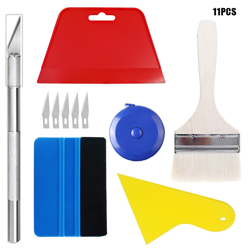 Sticker, plastic tools set, scraper, pack, 11 pieces 5