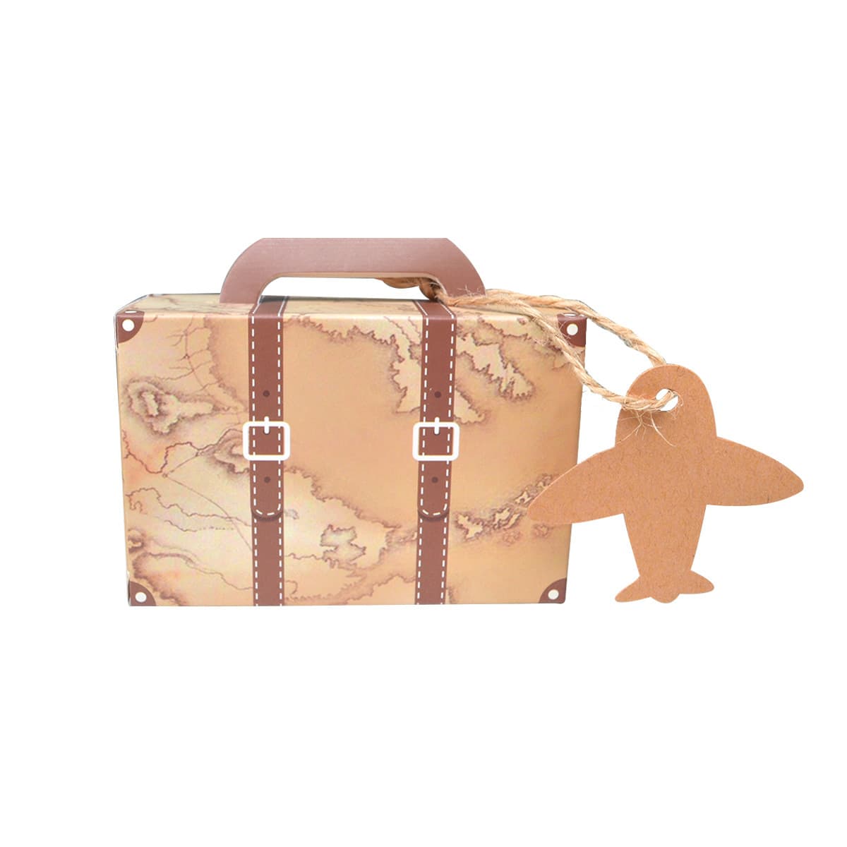 (Cross-border trading), suitcase, gift box, retro card for traveling, leather airplane, new collection 3