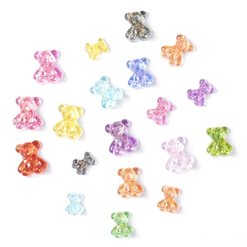 Cartoon accessories, three dimensional nail stickers for nails, accessory, new collection, with little bears 5