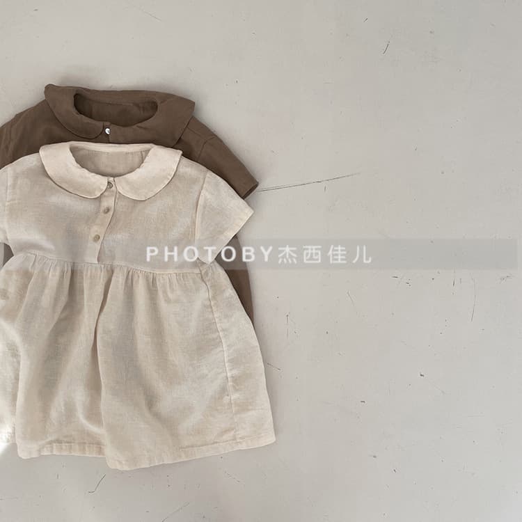 Summer children's brand summer clothing, fashionable short sleeve dress, Japanese and Korean, with short sleeve 2