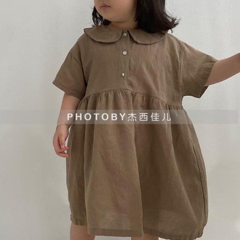 Summer children's brand summer clothing, fashionable short sleeve dress, Japanese and Korean, with short sleeve 4