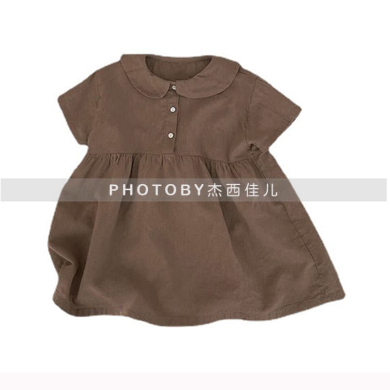 Summer children's brand summer clothing, fashionable short sleeve dress, Japanese and Korean, with short sleeve 5