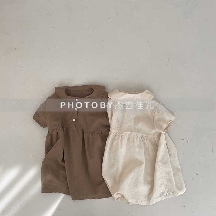 Summer children's brand summer clothing, fashionable short sleeve dress, Japanese and Korean, with short sleeve 1