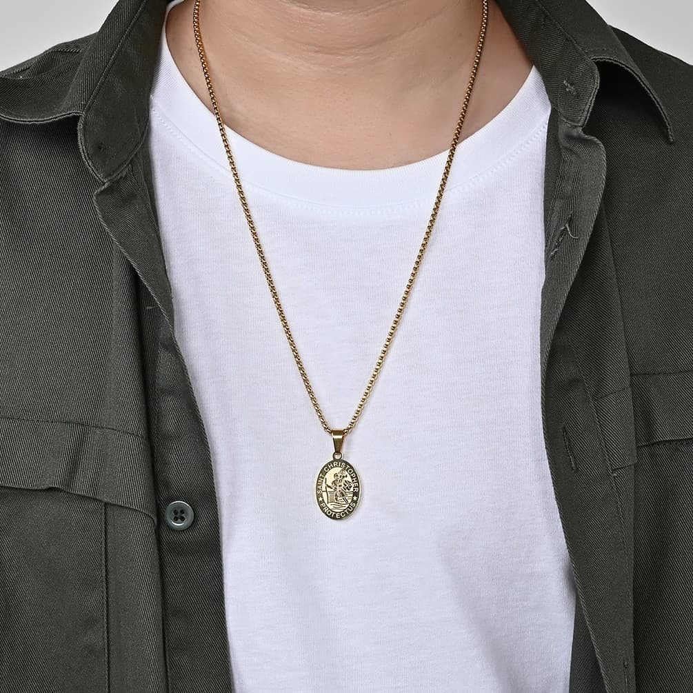(Cross-border trading), pendant stainless steel, fashionable necklace for men and women, jewelry, European style 4