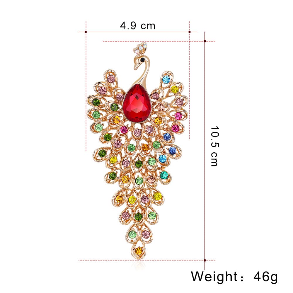 Creative glass retro brooch, fashionable accessory lapel pin, European style, (Physicals) 2