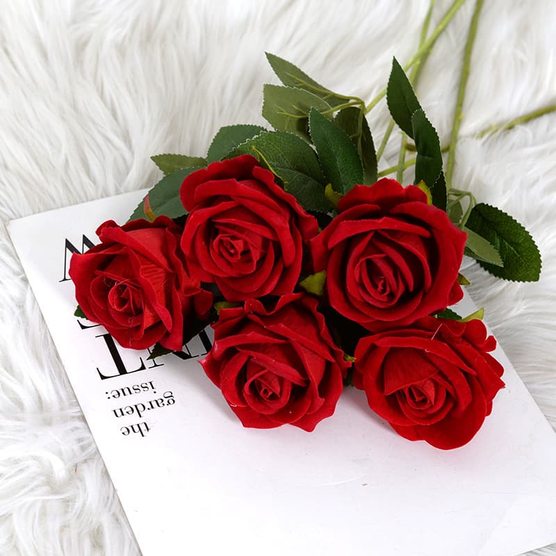 Simulation flower velvet rose fake flower decorative wedding supplies artificial flowering flower swing Valentine's Day gift waterfall flower wall 1