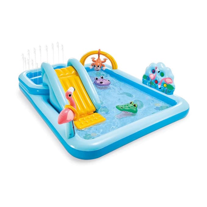 Intex, slide play in water, inflatable swimming pool, marine ball pool, crocodile 5
