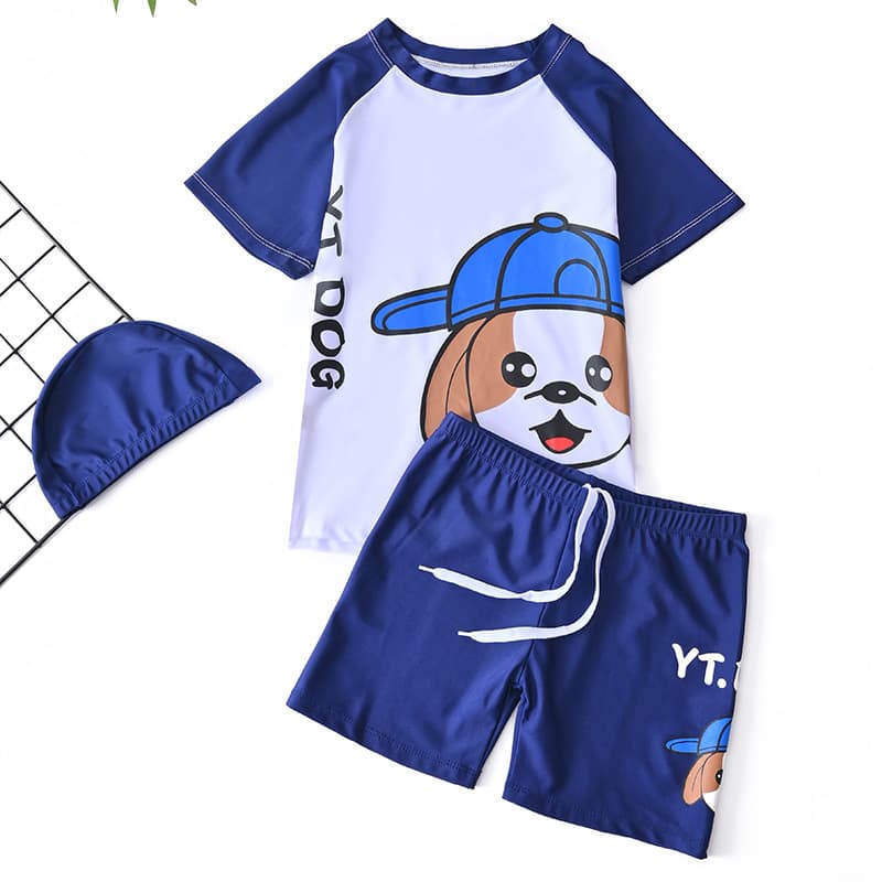 Children's split swimwear for boys, cartoon trousers for swimming for early age, set, for teenagers, sun protection 2