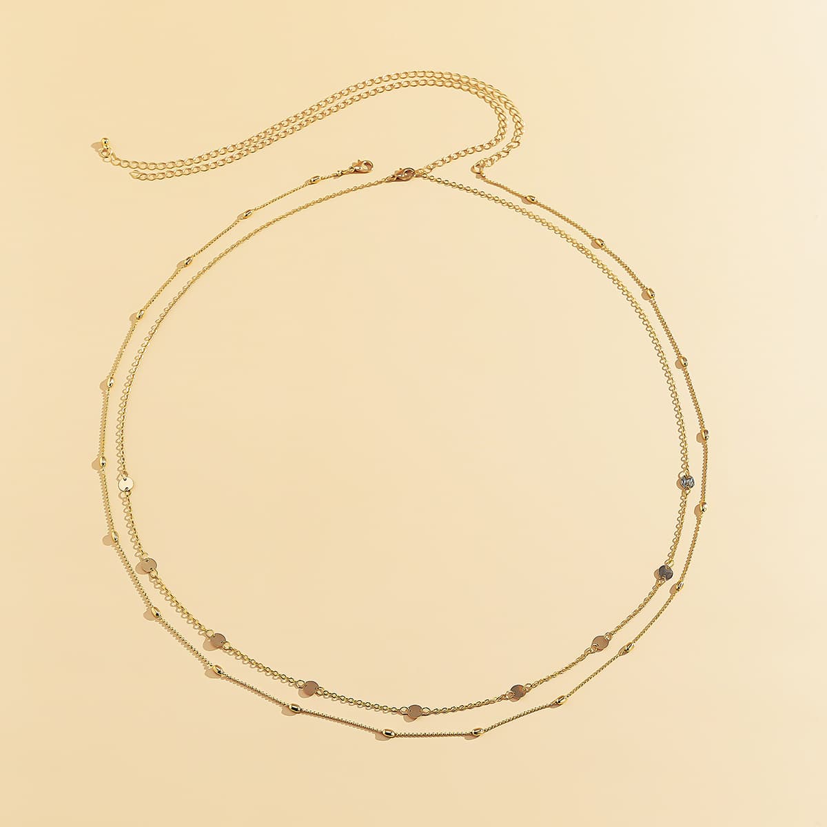 Retro sexy geometric metal chain, fashionable set, European style 4