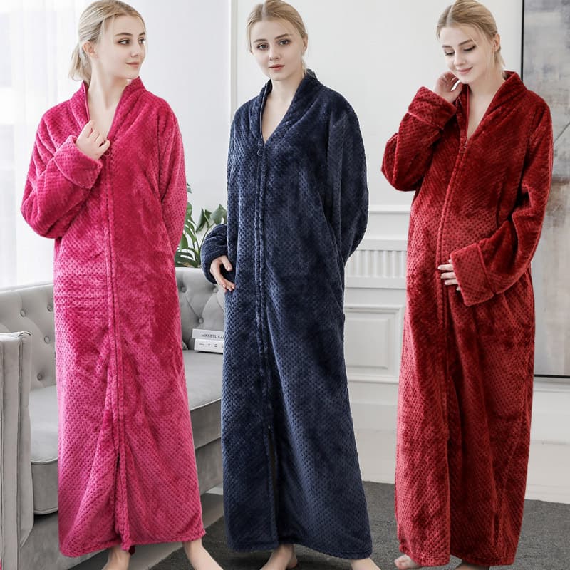 (Cross-border trading), flannel bathrobe, long pijama for men and women, for beloved, increased thickness, Amazon 2
