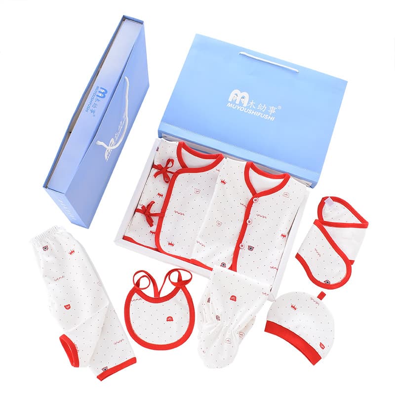 Cotton children's gift box for new born, overall, summer set, Birthday gift 5