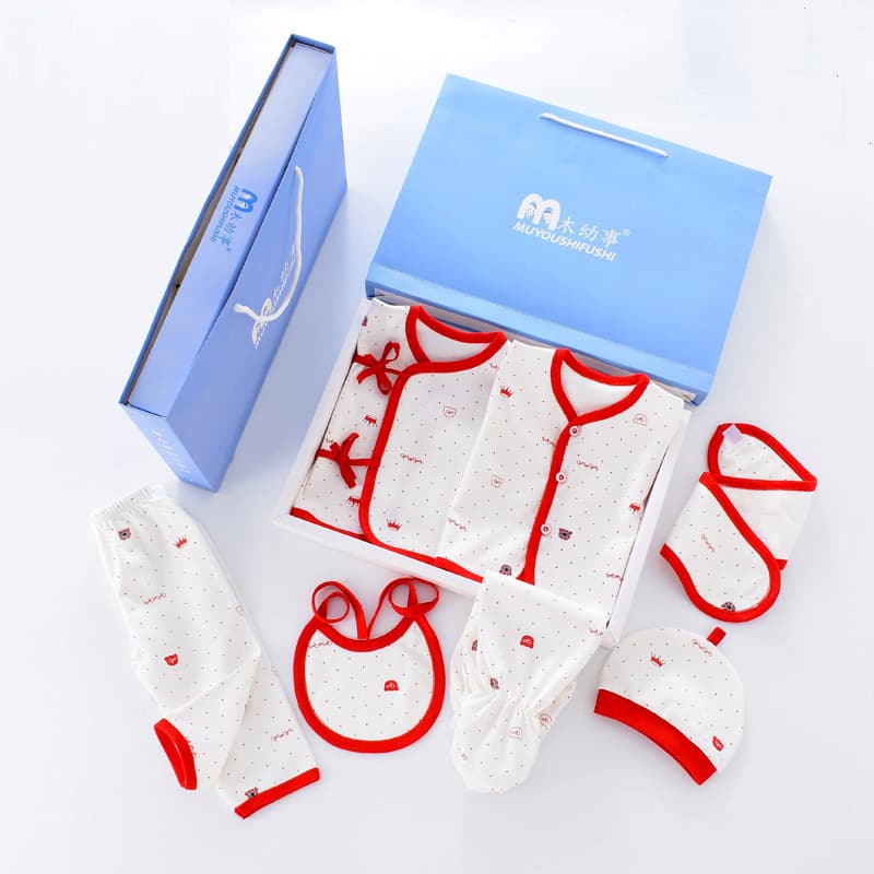 Cotton children's gift box for new born, overall, summer set, Birthday gift