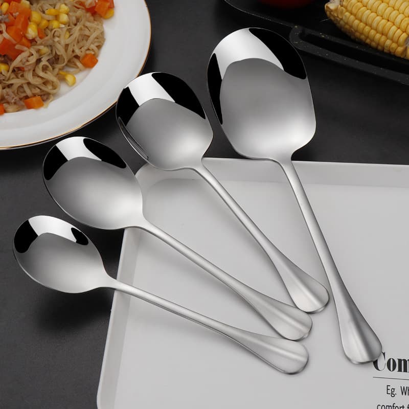 Stainless Steel Skin -Sepaner Restaurant Public Spoon Hotel Public Spoon Long -handle large spoon cafeteria buffet spoon service spoon 2