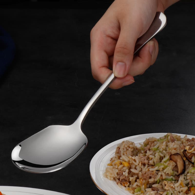 Stainless Steel Skin -Sepaner Restaurant Public Spoon Hotel Public Spoon Long -handle large spoon cafeteria buffet spoon service spoon 3