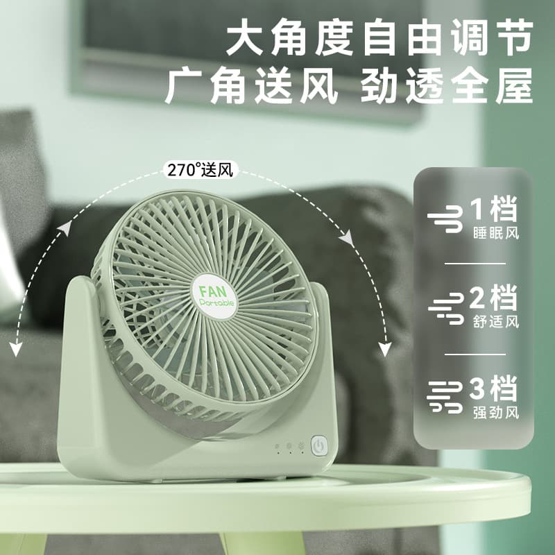 (Wholesale), rotating handheld table air fan 2