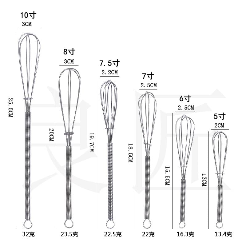Spot 304#Spring handle eggbeater coffee coffee mixer manual stainless steel egg layer manufacturer 2