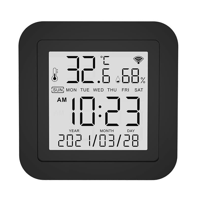 Thermo hygrometer, wireless sensor, smart electronic induction thermometer, remote control, graffiti, home decor 4