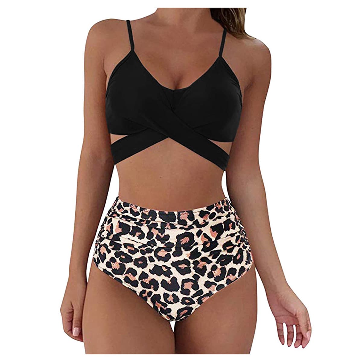 Split sexy swimwear, European style, high waist