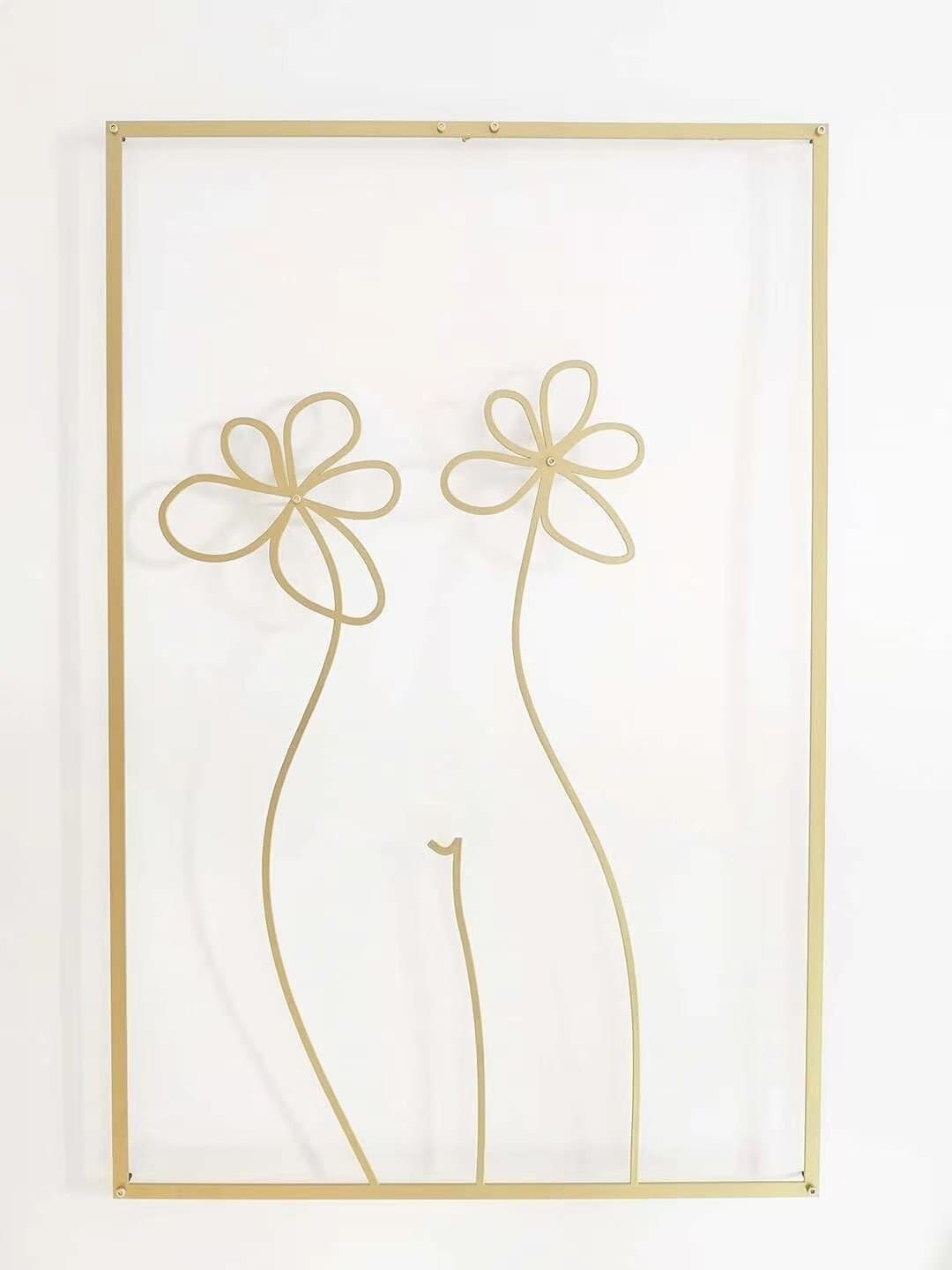 Gold Female Acrylic Wall Decor Minimalist Line Art 5