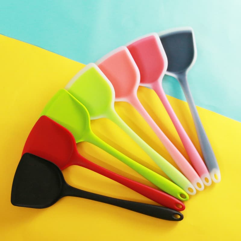 Spot supply semi -transparent silicone spatula no sticky pot spatula cooking spoon shovel resistance to easy washing silicone stir -fry spatula 4