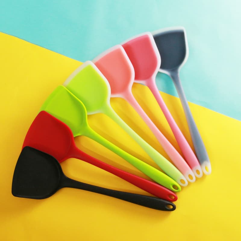 Spot supply semi -transparent silicone spatula no sticky pot spatula cooking spoon shovel resistance to easy washing silicone stir -fry spatula 1