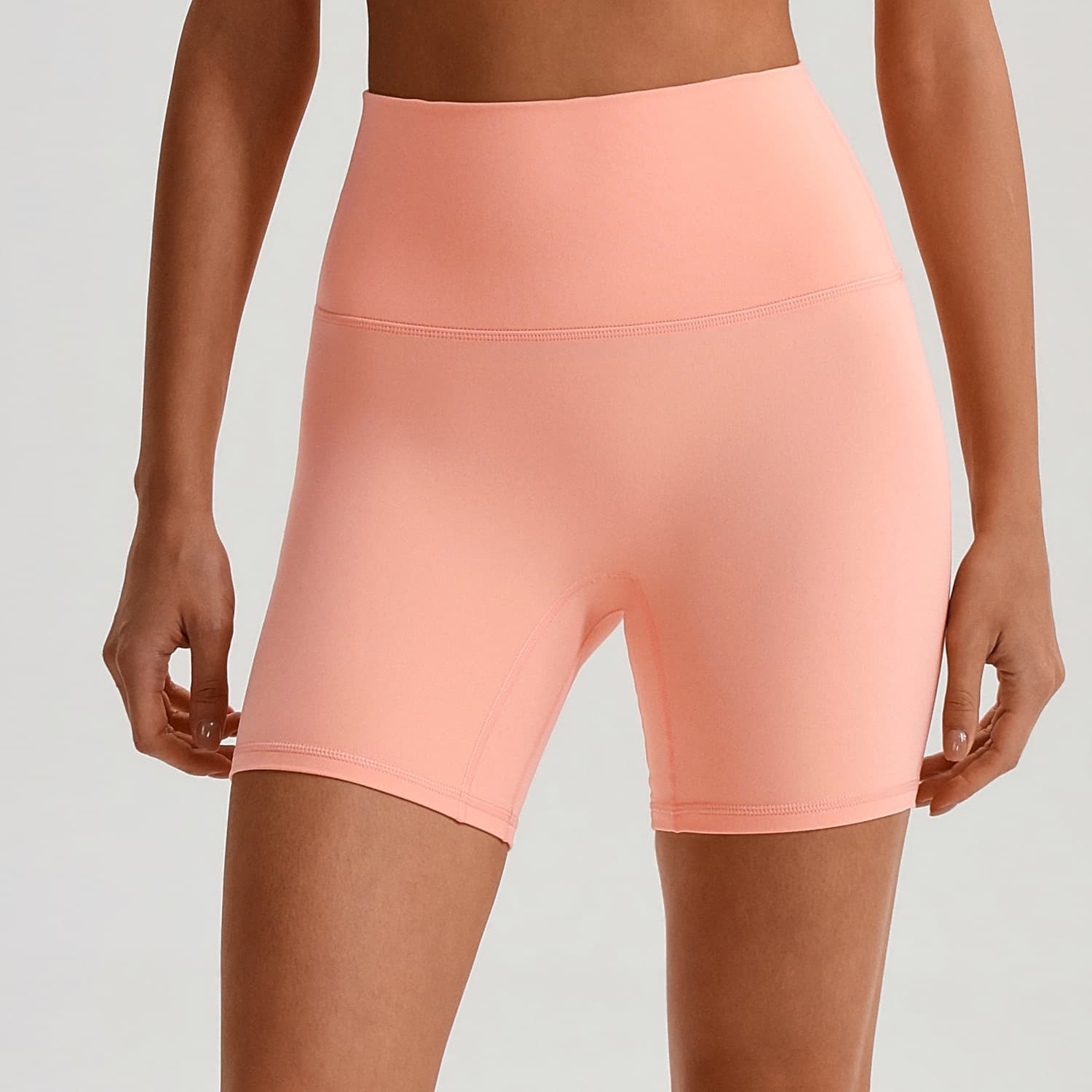 Summer double-sided shorts for yoga, elastic sports trousers for gym, European style, tight 3