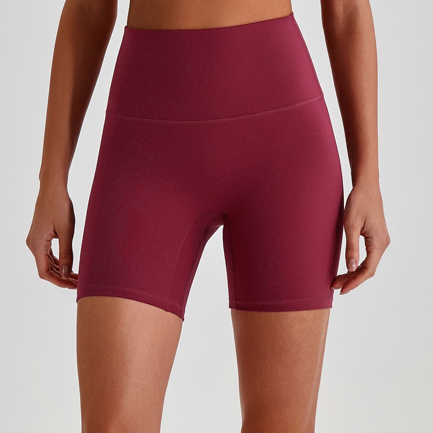 Summer double-sided shorts for yoga, elastic sports trousers for gym, European style, tight 4