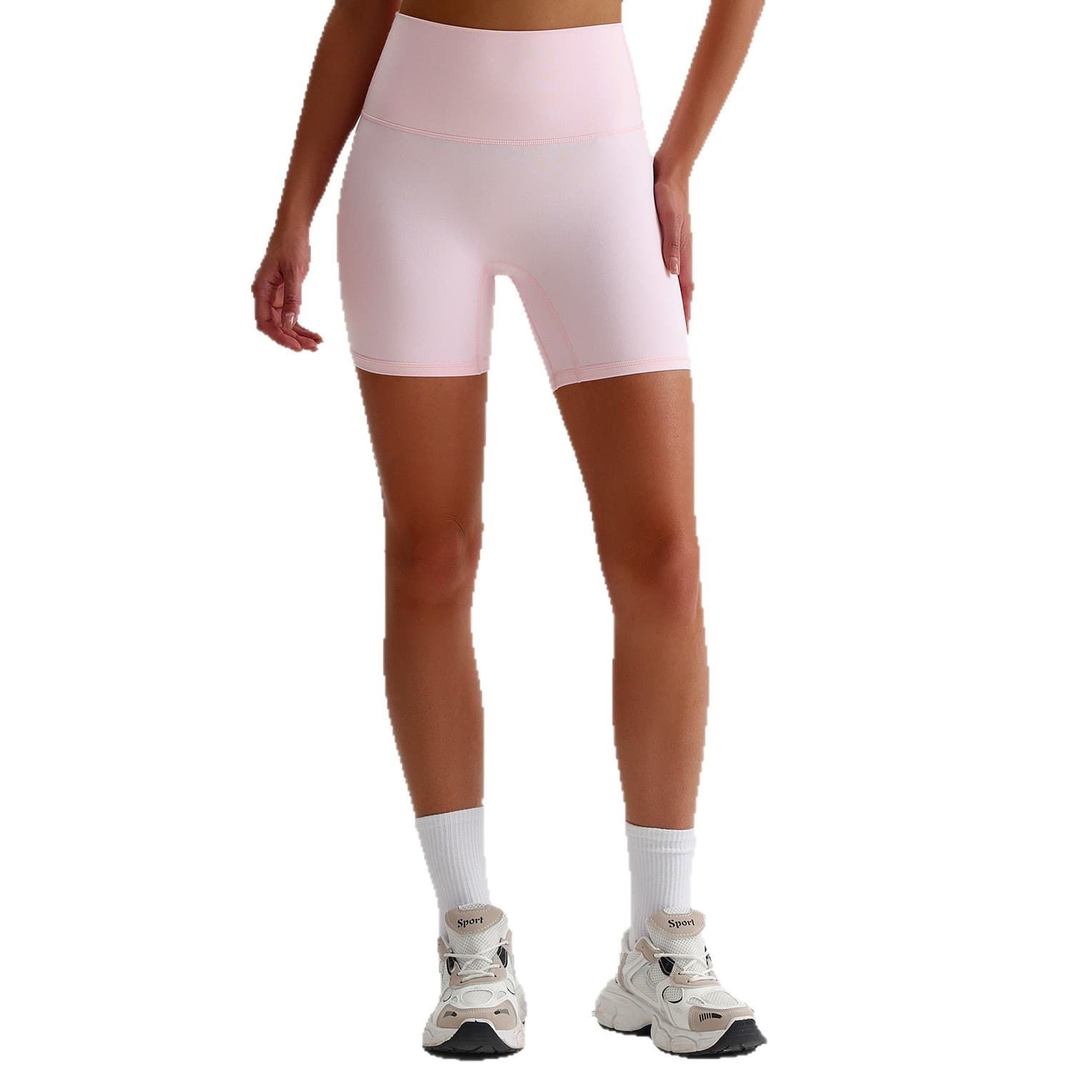 Summer double-sided shorts for yoga, elastic sports trousers for gym, European style, tight 5
