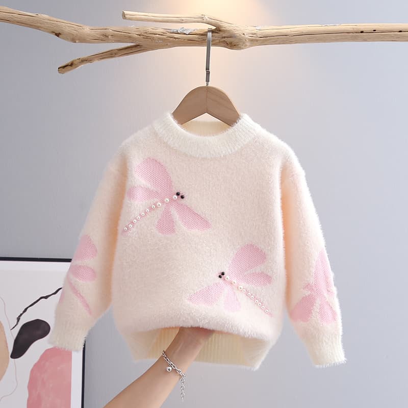 Knitted velvet demi-season children's sweater, western style, increased thickness 1