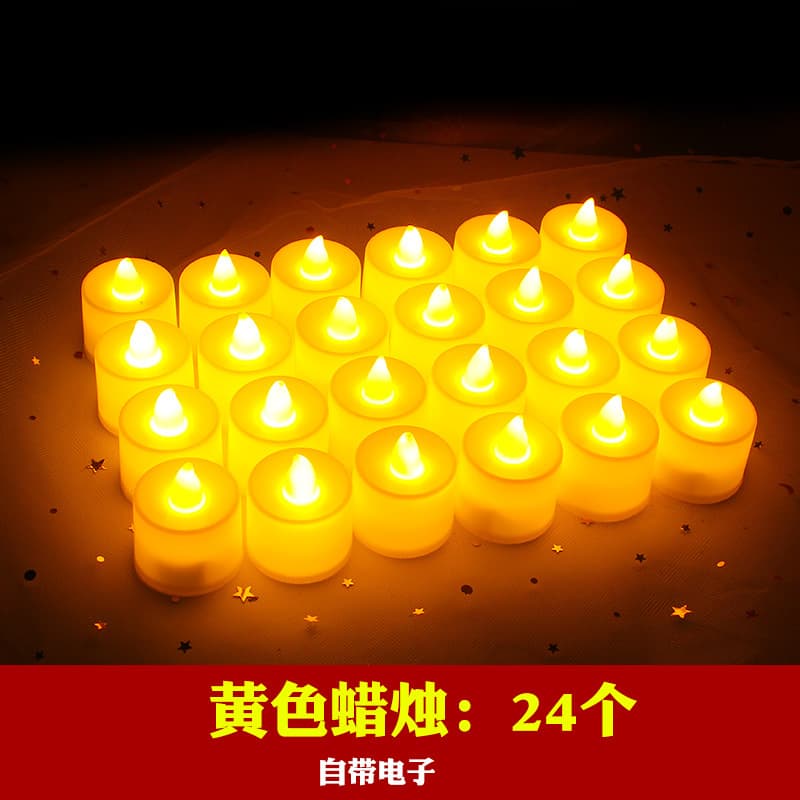 Creative wedding LED electronic candle lights, wedding venue layout props, birthday candles, simulated plastic candle lights 2