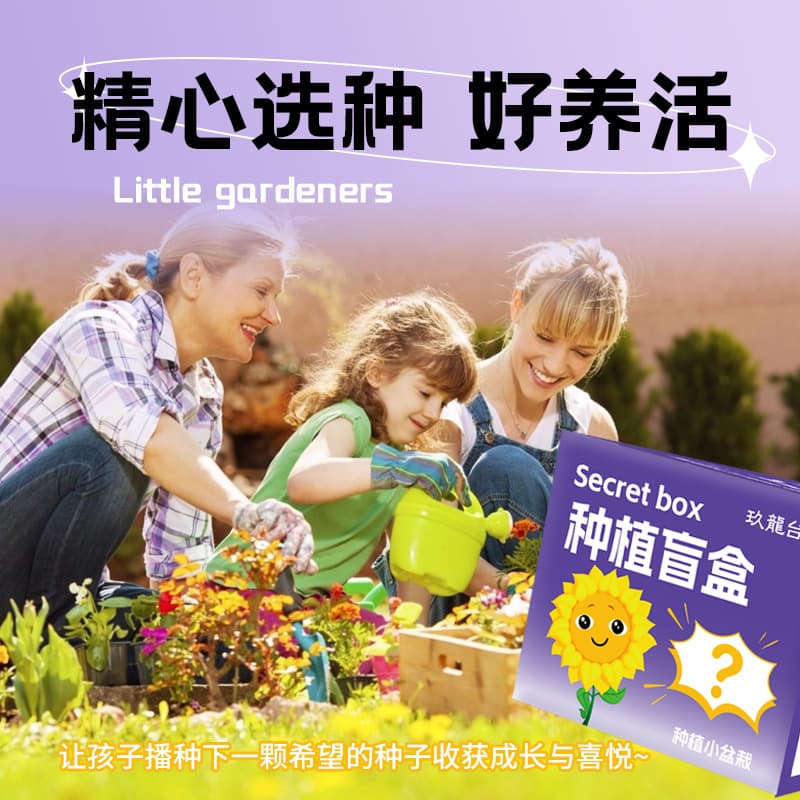 DIY planting blind box flower plant potted gift desktop green plant green plant canned net red plant blind box seeds 4