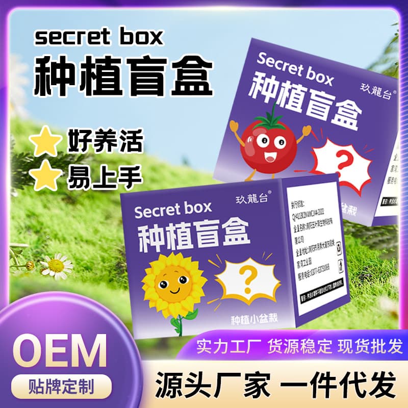 DIY planting blind box flower plant potted gift desktop green plant green plant canned net red plant blind box seeds 1