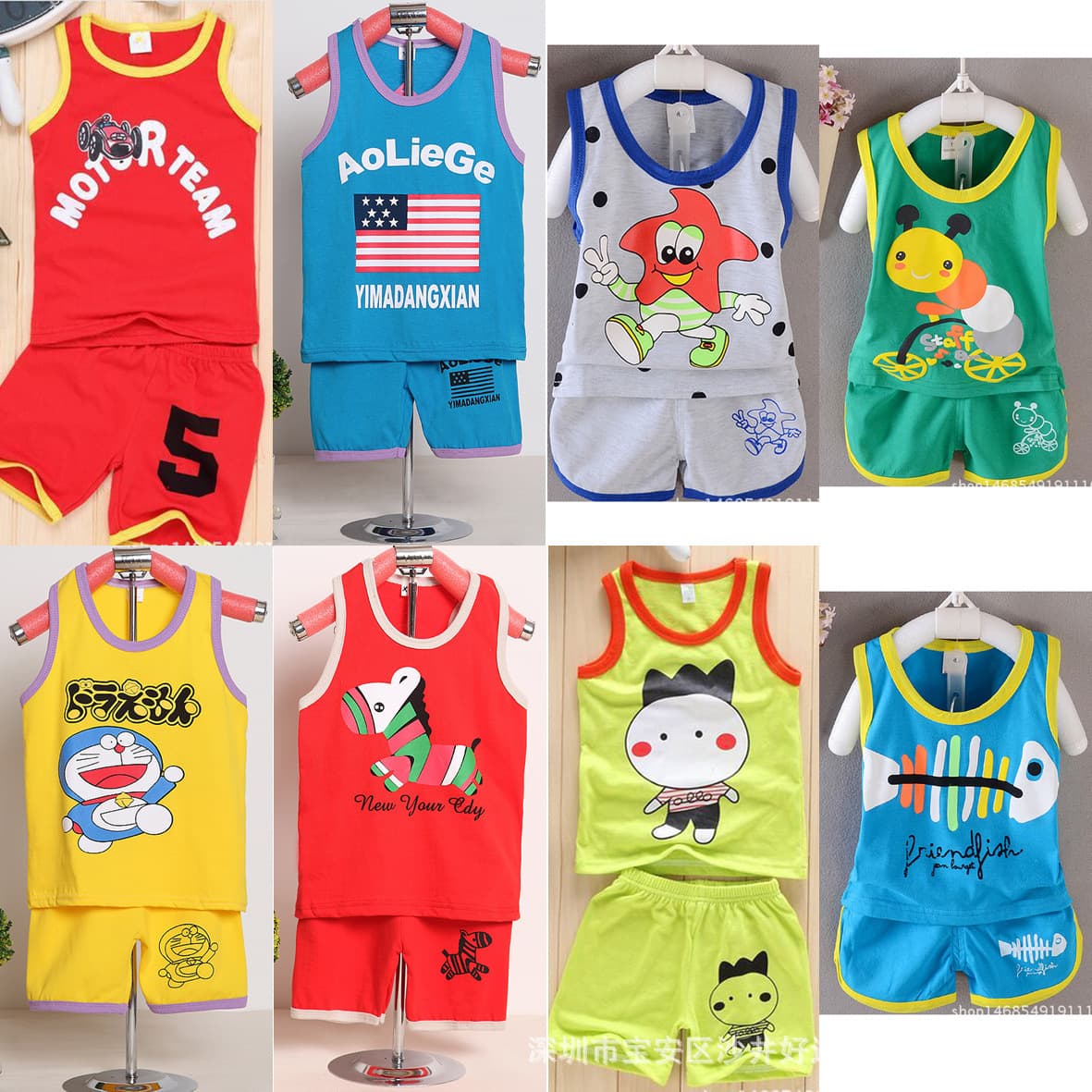 Children's Summer Tank Top Set 1