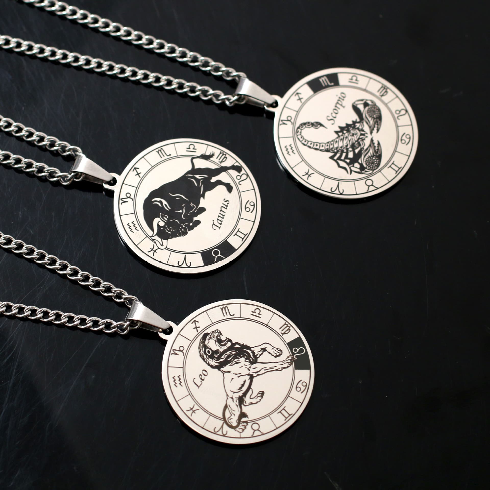 Pendant, men's necklace stainless steel, for beloved 4