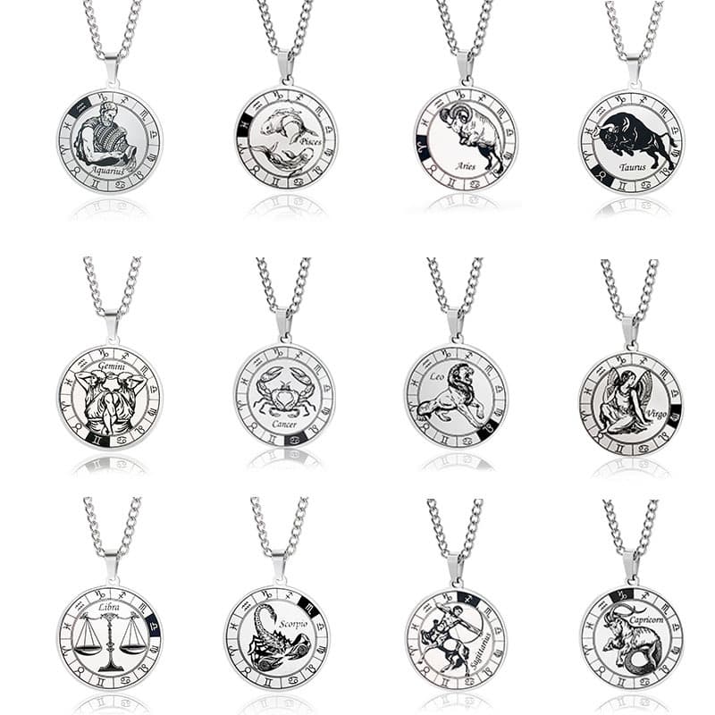 Pendant, men's necklace stainless steel, for beloved 5