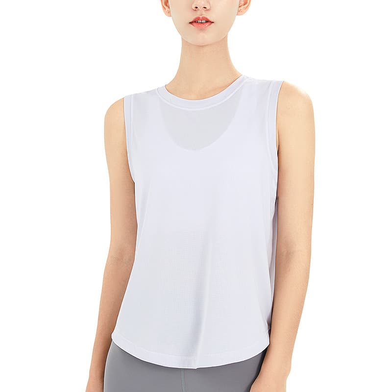 Quick dry sports yoga clothing for gym sleevless, T-shirt, vest for training, loose fit, sun protection, for running 5