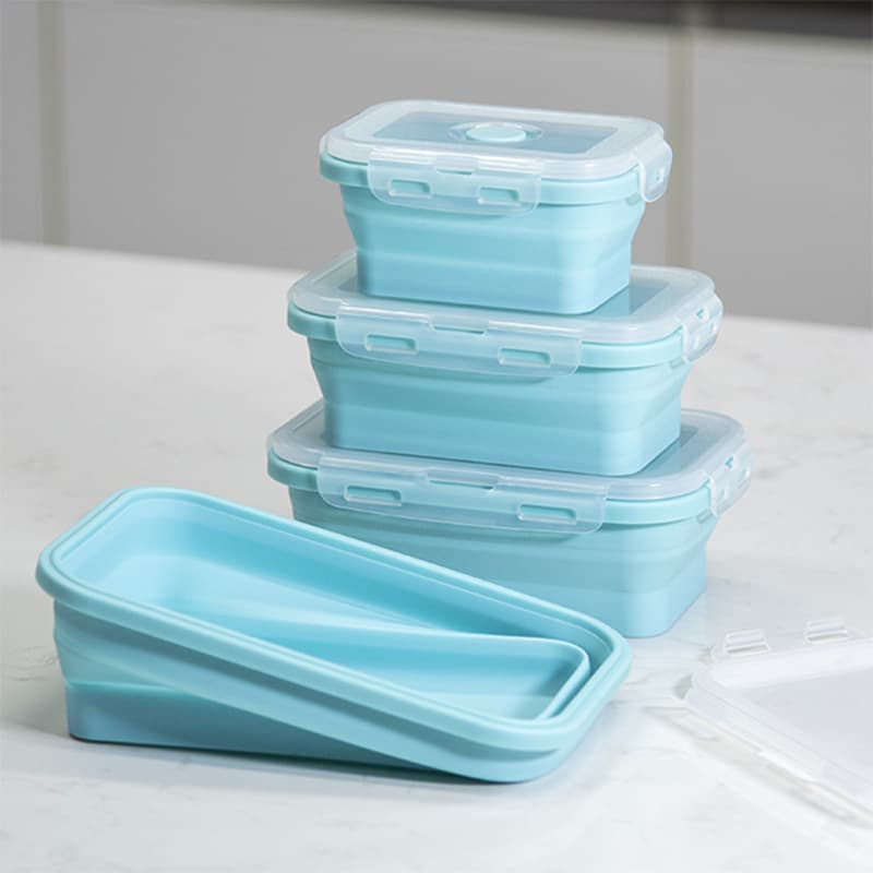 Handheld silicone lunch box, mini box for students, (Physicals) 3