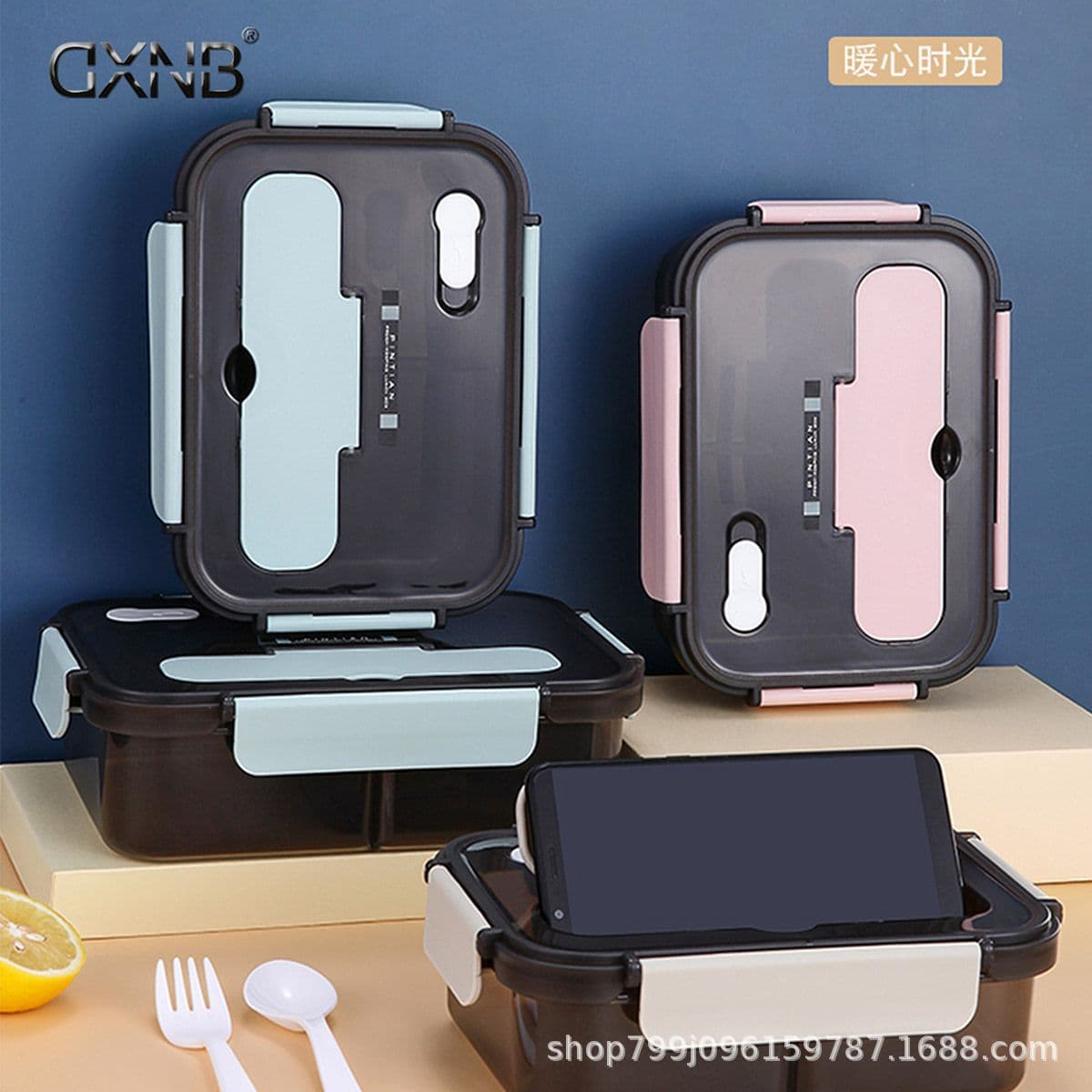 Lunch box, plastic mini box, capacious thermos sealed for students 1