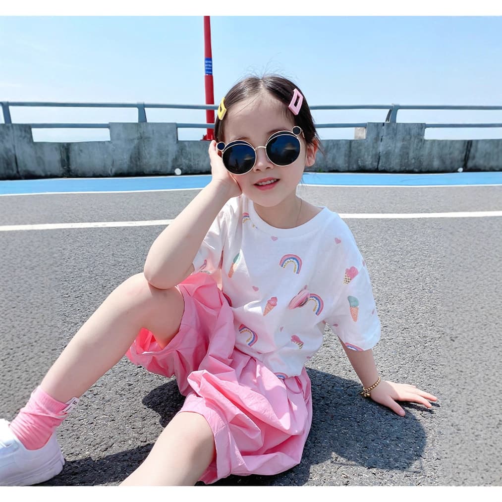 Short sleeve T-shirt, set, summer clothing, children's summer trousers, internet celebrity, western style, children's clothing 2
