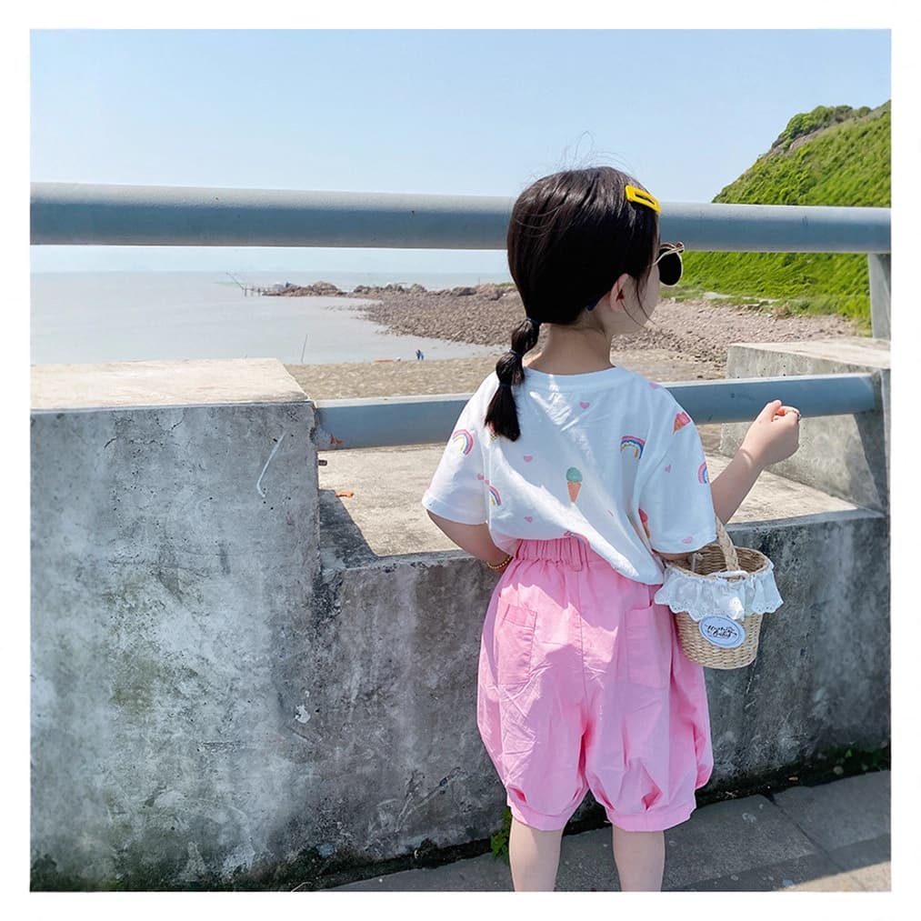 Short sleeve T-shirt, set, summer clothing, children's summer trousers, internet celebrity, western style, children's clothing 3