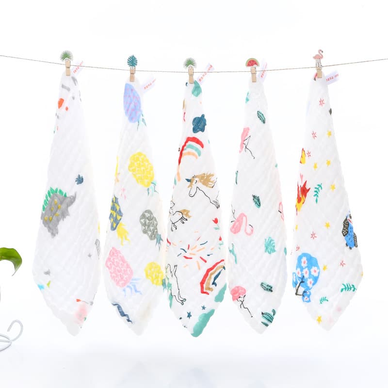 Children's eating bib, scarf for new born, gauze wet wipes for face washing 6