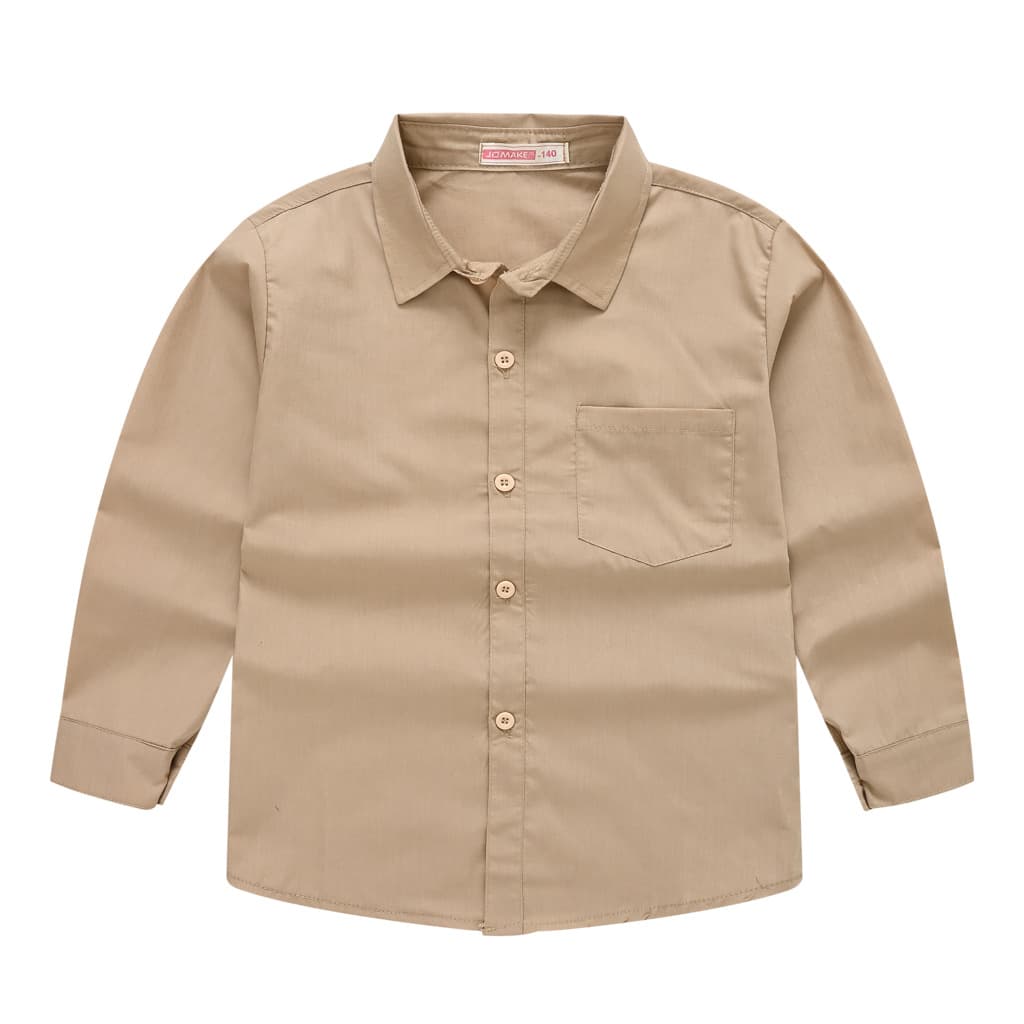 Children's solid color shirt for men and women, multicoloured long-sleeve for students, suit, for teenagers 4