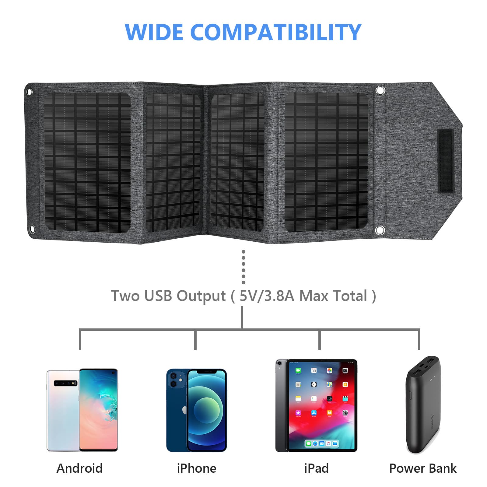 Single crystal solar-powered, battery, wrench, photovoltaic mobile phone charging, 24W 5