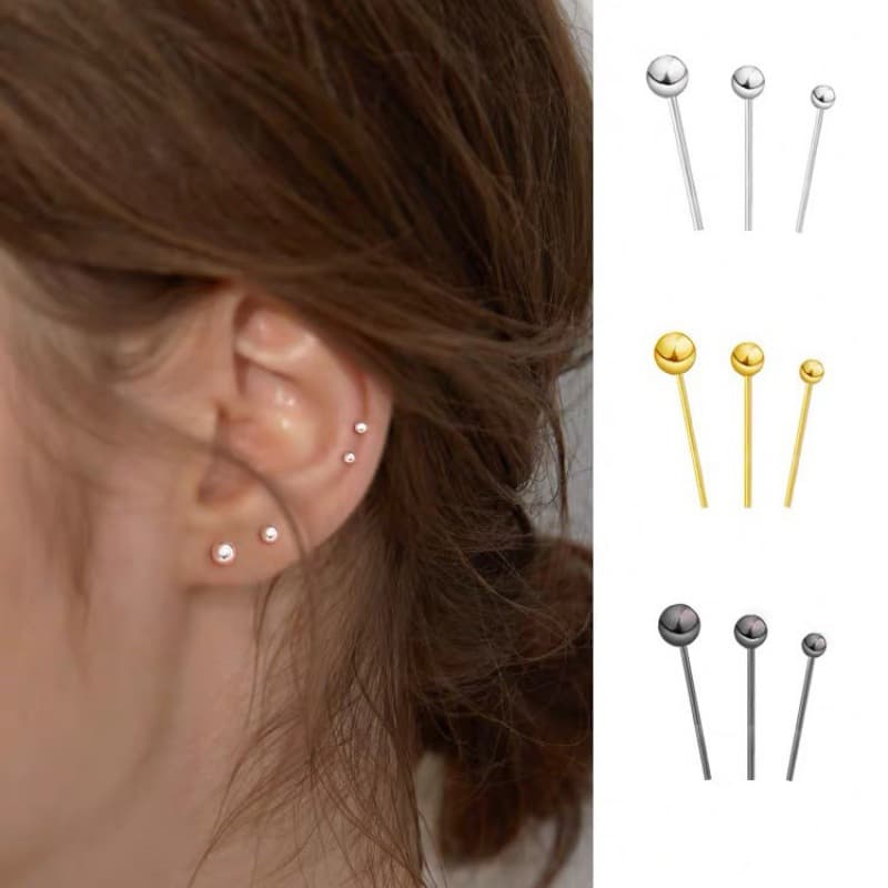 Small universal earrings, silver 925 sample, simple and elegant design 2