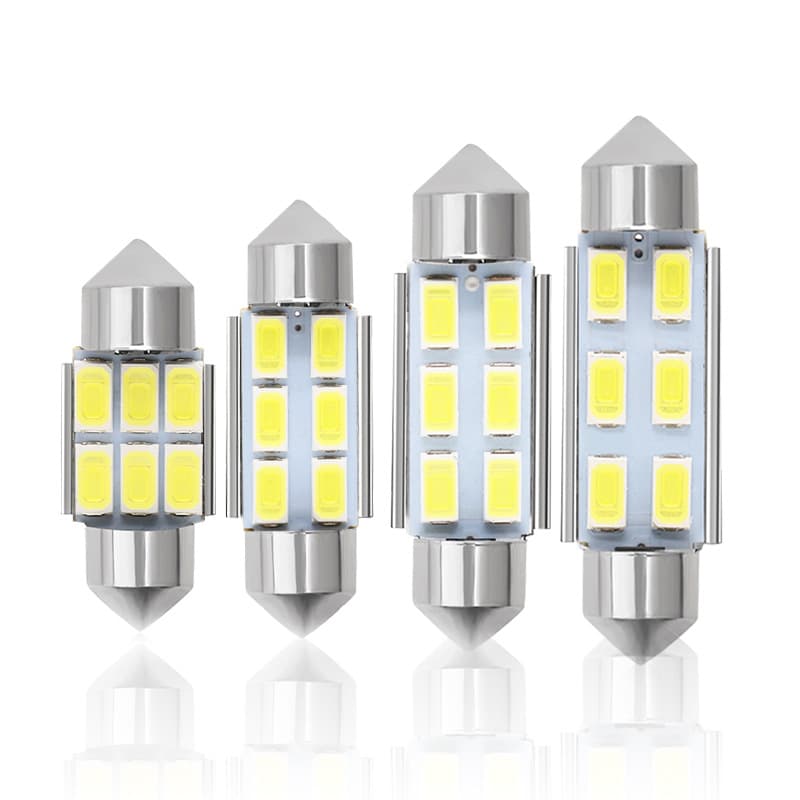 Automotive indoor double -pointed decoding light 5630 6smd reading light aluminum 31 36 39 41mm ceiling light 5