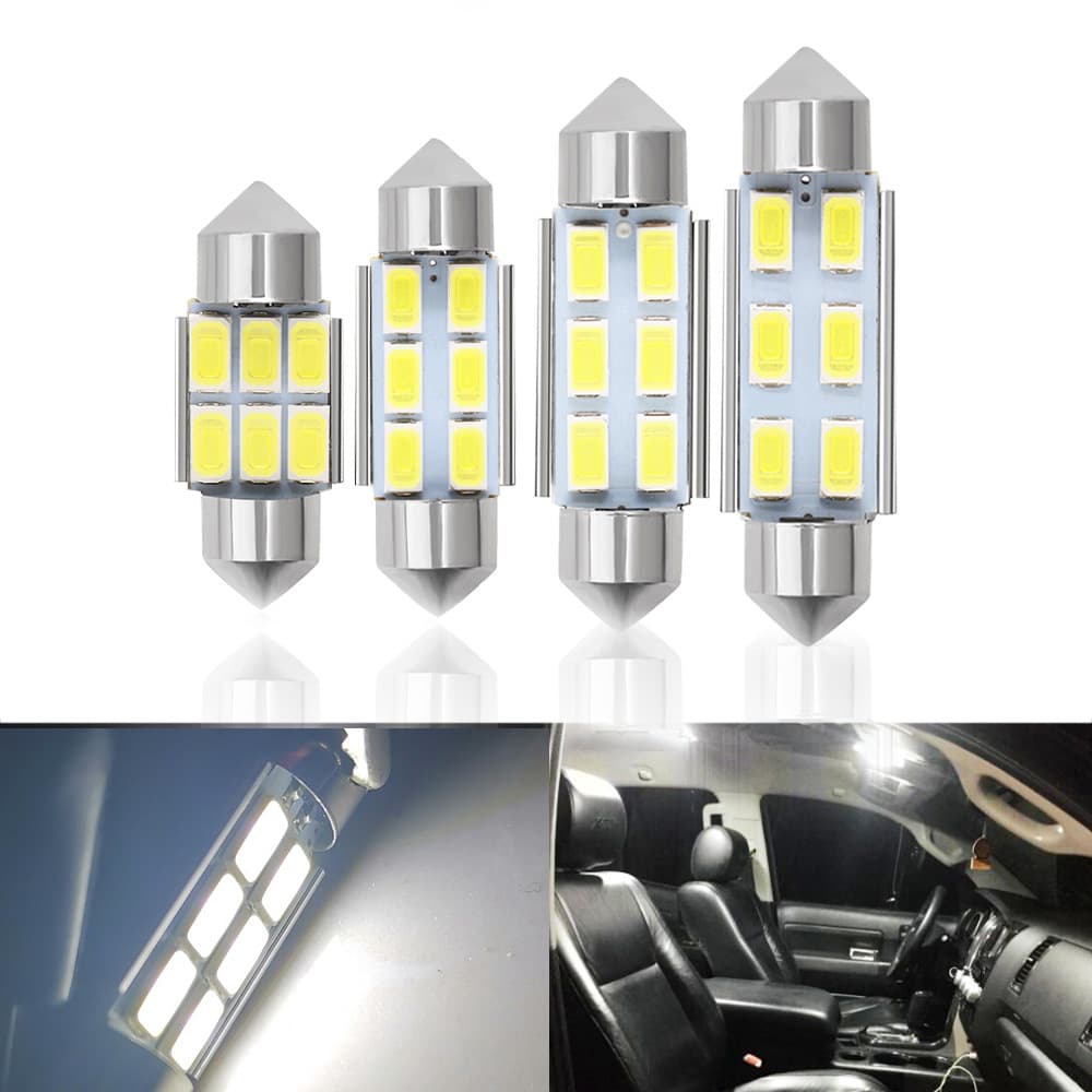 Automotive indoor double -pointed decoding light 5630 6smd reading light aluminum 31 36 39 41mm ceiling light