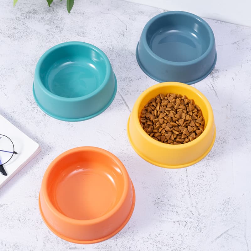 Cat bowl plastic pet dog bowl dog food bowl cat food bowl dog food dog cat single bowl kitten anti -flip catwater bowl cat food 3